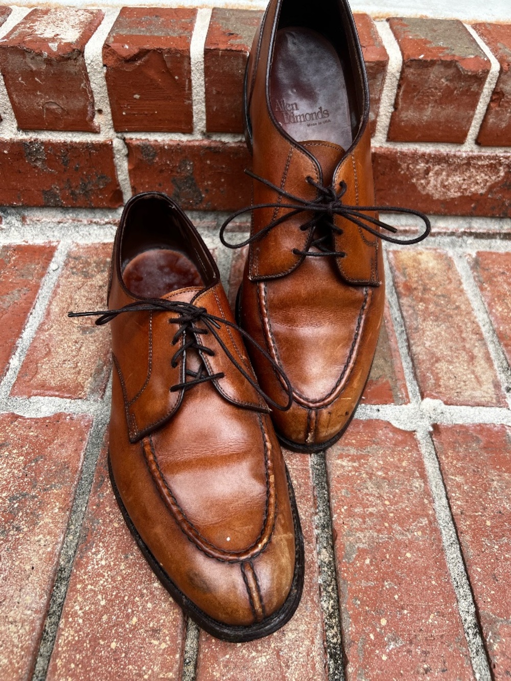 Pair of Allen Edmond Leather Split Toe Size 11